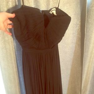 J.Crew long silk chiffon bridesmaid dress